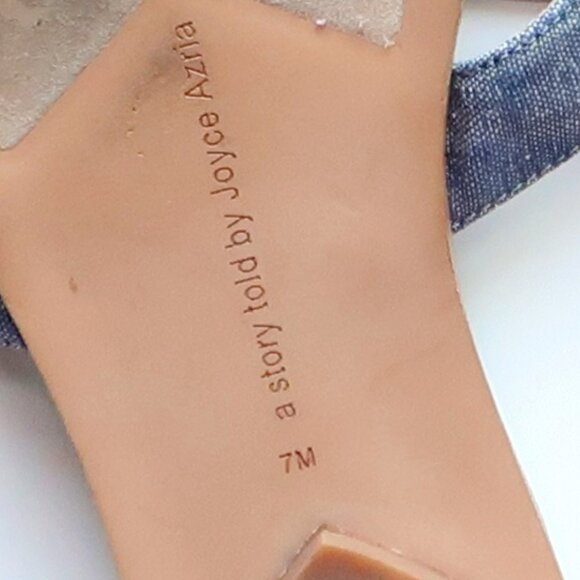 Anthropologie Avec Les Filles Blaye Chambray Slide Sandals Flip Flops Flats 7 - Picture 8 of 16